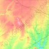 Carte topographique Hendricks County, altitude, relief
