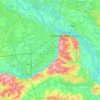 Carte topographique городской округ Нижний Новгород, altitude, relief