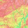Carte topographique Luxembourg, altitude, relief
