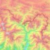 Carte topographique Chum Nubri, altitude, relief