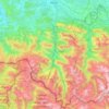 Carte topographique Le Gave d'Aspe, altitude, relief