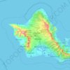 Carte topographique Oʻahu, altitude, relief