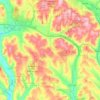 Carte topographique Town of Caroline, altitude, relief