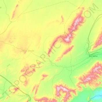 Carte topographique Sfissifa, altitude, relief