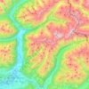 Carte topographique Vedrette di Ries, altitude, relief