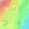 Carte topographique Oconto County, altitude, relief