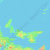 Carte topographique Prince Edward Island, altitude, relief