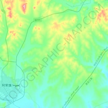 Carte topographique 那吉屯农场, altitude, relief