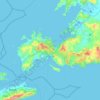 Carte topographique Bodrum, altitude, relief