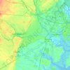 Carte topographique Bryan County, altitude, relief