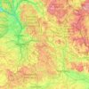 Carte topographique Fränkische Alb, altitude, relief