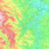 Carte topographique Sheffield, altitude, relief