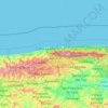Carte topographique La Guaira, altitude, relief