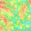 Carte topographique Elk Township, altitude, relief
