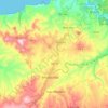 Carte topographique Souahlia, altitude, relief