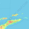 Carte topographique Maluku Barat Daya, altitude, relief