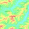 Carte topographique Mogliano, altitude, relief