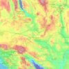 Carte topographique San Bernardino County, altitude, relief