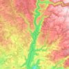 Carte topographique Lac de Bort-les-Orgues, altitude, relief