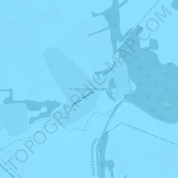 Carte topographique Новоромановка, altitude, relief