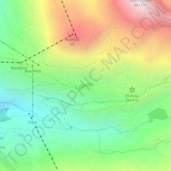 Carte topographique Stellisee, altitude, relief