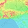 Carte topographique Santa Monica Mountains, altitude, relief