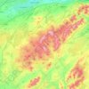 Carte topographique Pentland Hills, altitude, relief