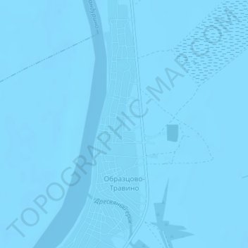 Carte topographique Образцово-Травино, altitude, relief