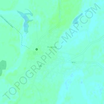 Carte topographique Rivadavia, altitude, relief