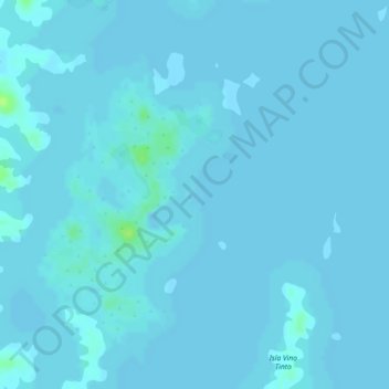 Carte topographique Isla Mona, altitude, relief