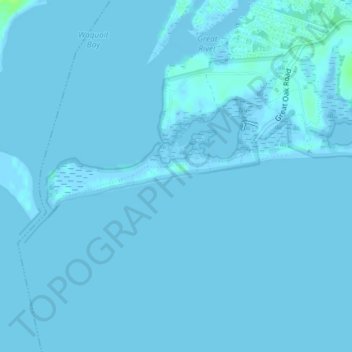Carte topographique South Cape Beach, altitude, relief