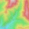 Carte topographique Ажек, altitude, relief