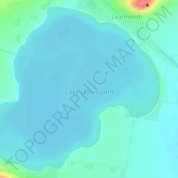 Carte topographique Lake Learmonth, altitude, relief