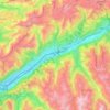 Carte topographique Vallée du Rhône, altitude, relief