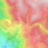 Carte topographique Les Pradeaux, altitude, relief