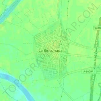Carte topographique La Rinconada, altitude, relief