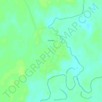 Carte topographique Чумара, altitude, relief