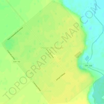 Carte topographique Отрадо-Ольгинское, altitude, relief