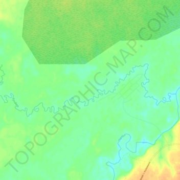 Carte topographique Бундюр, altitude, relief