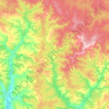 Carte topographique Мучан, altitude, relief