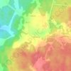 Carte topographique Лужицы, altitude, relief