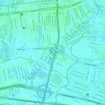 Carte topographique Piyapirom Park, altitude, relief