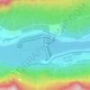 Carte topographique Columbia River, altitude, relief