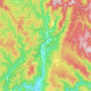 Carte topographique Akatarawa River, altitude, relief