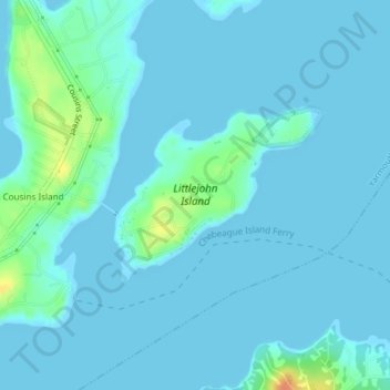 Carte topographique Littlejohn Island, altitude, relief