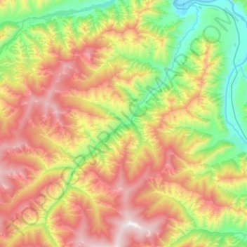 Carte topographique Малый Яломан, altitude, relief