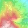 Carte topographique Montagna dei Fiori, altitude, relief