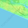 Carte topographique Eastern Green Beach, altitude, relief