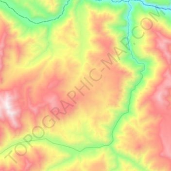 Carte topographique Río Colorado, altitude, relief
