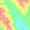 Carte topographique Poverty Creek, altitude, relief